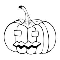 Vektor Illustration von ein Kürbis zum Halloween.
