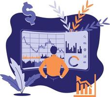 företag finansiera stock marknadsföra tranding illustration vektor