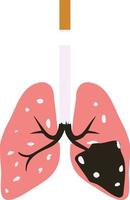 Rauch infiziert Lunge, Nein Tabak Tag, beschädigt Lunge Illustration vektor
