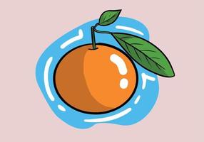 vektor platt illustration av en mandarin. tropisk friska gott citrus- frukt ikon. ljuv mandarin symbol isolerat på bakgrund.