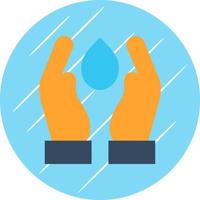 Hand, die Wasser-Vektor-Icon-Design hält vektor