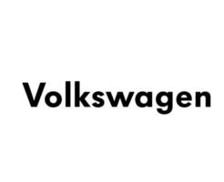 Volkswagen Marke Logo Auto Symbol Name schwarz Design Deutsche Automobil Vektor Illustration