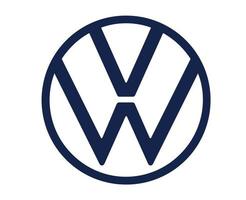 volkswagen logotyp varumärke bil symbol blå design tysk bil vektor illustration