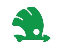 skoda symbol logotyp varumärke bil grön design tjeck bil vektor illustration