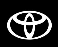 Toyota Marke Logo Auto Symbol Weiß Design Japan Automobil Vektor Illustration mit schwarz Hintergrund