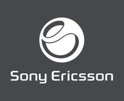 Sony Ericsson Logo Marke Telefon Symbol mit Name Weiß Design Japan Handy, Mobiltelefon Vektor Illustration mit grau Hintergrund