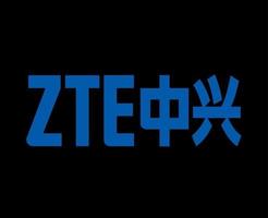 zte Marke Logo Telefon Symbol Blau Design Hong kong Handy, Mobiltelefon Vektor Illustration mit schwarz Hintergrund