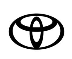 Toyota varumärke logotyp bil symbol svart design japan bil vektor illustration