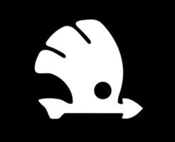 Skoda Symbol Logo Marke Auto Weiß Design Tschechisch Automobil Vektor Abbildungmit schwarz Hintergrund