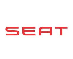 sittplats logotyp varumärke bil symbol namn röd design spanska bil vektor illustration