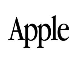 äpple varumärke logotyp telefon symbol namn svart design mobil vektor illustration