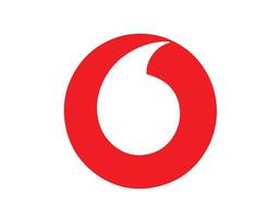 Vodafone Marke Logo Telefon Symbol rot Design England Handy, Mobiltelefon Vektor Illustration
