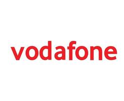 Vodafone Marke Logo Telefon Symbol Name rot Design England Handy, Mobiltelefon Vektor Illustration