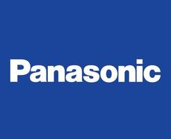 panasonic varumärke logotyp telefon symbol svart design japan mobil vektor illustration med blå bakgrund