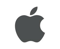 äpple logotyp varumärke telefon symbol grå design mobil vektor illustration