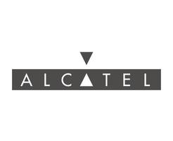 alcatel varumärke logotyp telefon symbol grå design mobil vektor illustration