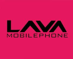 Lava Marke Logo Telefon Symbol schwarz Design Indien Handy, Mobiltelefon Vektor Illustration mit Rosa Hintergrund