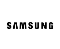 samsung varumärke logotyp telefon symbol namn svart design söder koreanska mobil vektor illustration