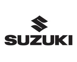 Suzuki Logo Marke Auto Symbol mit Name schwarz Design Japan Automobil Vektor Illustration