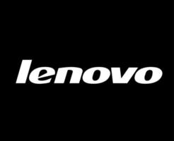 Lenovo Marke Logo Telefon Symbol Name Weiß Design China Handy, Mobiltelefon Vektor Illustration mit schwarz Hintergrund