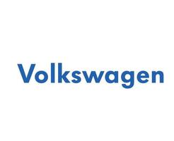 Volkswagen Marke Logo Auto Symbol Name Blau Design Deutsche Automobil Vektor Illustration