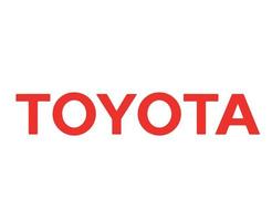 Toyota Marke Logo Auto Symbol Name rot Design Japan Automobil Vektor Illustration