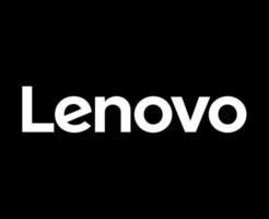 lenovo logotyp varumärke telefon symbol namn vit design Kina mobil vektor illustration med svart bakgrund