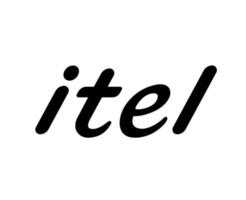 itel varumärke logotyp telefon symbol namn svart design Kina mobil vektor illustration