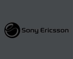 Sony Ericsson Marke Logo Telefon Symbol mit Name schwarz Design Japan Handy, Mobiltelefon Vektor Illustration mit grau Hintergrund