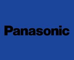 panasonic varumärke logotyp telefon symbol svart design japan mobil vektor illustration med blå bakgrund