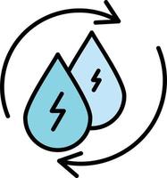 Wasser Energie Vektor Symbol