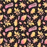 Nahtloses Muster mit aquarellfarbenen Herbstblättern. Vektor-Illustration vektor