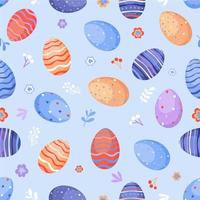 nahtlos Muster von Ostern Eier auf ein Rosa Hintergrund vektor
