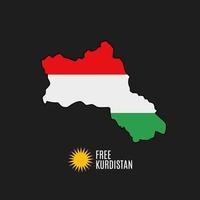 Illustration Vektor von kostenlos Kurdistan perfekt zum Druck, Kampagne usw.