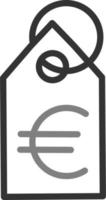 Euro-Tag-Vektor-Symbol vektor