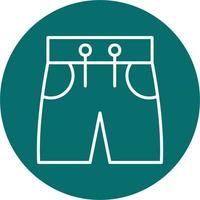 Badeanzug kurze Hose Vektor Symbol