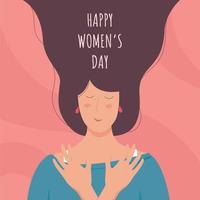 platt design glad kvinnors dag evenemang tema vektor