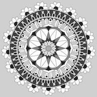 cirkulär blommönster i form av mandala, dekorativ prydnad i orientalisk stil, prydnads mandala design bakgrund fri vektor