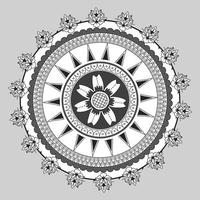 cirkulärt mönster i form av mandala, dekorativ prydnad i orientalisk stil, prydnads mandala design bakgrund fri vektor