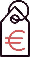 Euro-Tag-Vektor-Symbol vektor