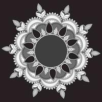 kreisförmiges Muster in Form von Mandala, dekorativem Ornament, dekorativem Mandala-Design vektor