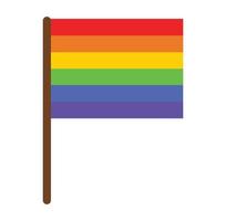 Stolz Regenbogen Hand Flagge vektor