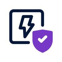 elektrisch Schutz Symbol zum Ihre Webseite, Handy, Mobiltelefon, Präsentation, und Logo Design. vektor
