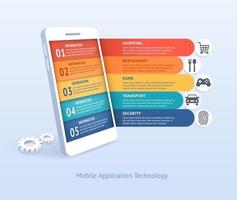 Vektorillustration der Technologie für mobile Anwendungen vektor