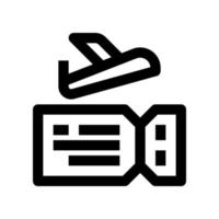 Flugzeug Fahrkarte Symbol zum Ihre Webseite, Handy, Mobiltelefon, Präsentation, und Logo Design. vektor