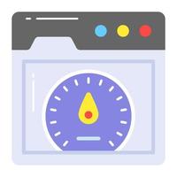 Tachometer mit Website, tolle Symbol von Webseite Performance vektor