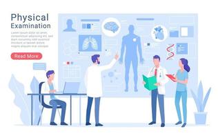 fysisk systemundersökning och behandling vektorillustration. vektor