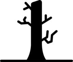 Vektorsymbol für trockenen Baum vektor