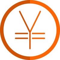 yen tecken vektor ikon design