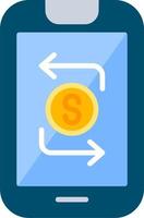 pengar överföring vektor ikon